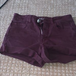 Burgundy shorts